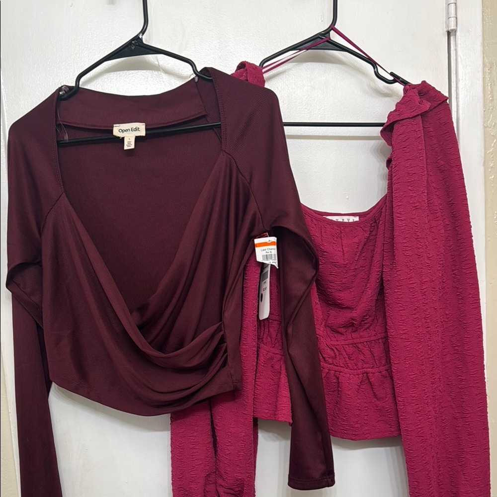 🎉3 for $50 🎉Open Edit Burgundy and Pink Tops